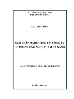 Luận văn thạc sĩ Giải pháp marketing tại công ty cổ phần công nghệ phẩm đà nẵng  (full)
