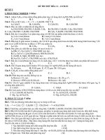 2 đề thi thử cuối học kì 2 môn Hóa lớp 11 - Ban cơ bản