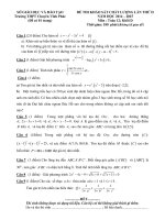 Đề thi khảo sát chất lượng lần thứ 2 năm học 2014-2015 trường chuyên Vĩnh Phúc