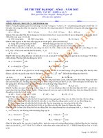 ĐỀ THI THỬ ĐẠI HỌC VẬT LÍ 2012 ĐỀ SỐ (62)