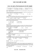 Cách suy luận giải nhanh đề thi trắc nghiệm Hóa học