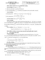 Đề thi thử đại học môn Toán năm 2014 tỉnh Bắc Ninh (THPT Thuận Thành 2)