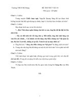 Đề thi thử vào lớp 10 môn Ngữ văn năm 2015 trường THCS Mỹ Hưng, Hà Nội