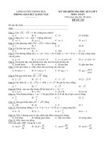 Đề kiểm tra học kì I tỉnh Đăk Lăk môn Toán lớp 9