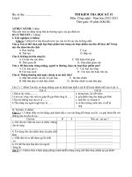 Đề thi kiểm tra học kỳ II Công Nghệ