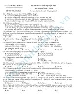 đề luyện thi hóa học cấp tốc, đề số  14