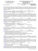 Đề thi thử đại học lần 2 môn Sinh năm 2015 trường THPT Hàn Thuyên, Bắc Ninh