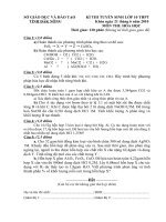 Đề thi tuyển sinh lớp 10 THPT tỉnh Đăk Nông năm 2010 - 2011 môn Hóa học (chuyên) - Có đáp án