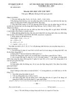 Đề thi học sinh giỏi tỉnh Nghệ An năm 2011 - 2012 môn Hóa lớp 12 Bổ túc THPT