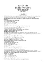 TUYỂN TẬP ĐỀ THI VÀO LỚP 6