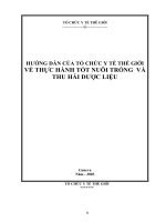 Tài liệu hướng dẫn của WHO về GACP cho cây thuốc (Vietnamese version)