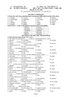 ĐỀ THI CHỌN HỌC SINH GIỎI tiếng Anh lớp 12 Nghệ An (2008 - 2009)