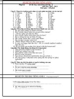 BỘ ĐỀ BỒI DƯỠNG HS GIỎI ANH 6