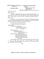 Đề thi học sinh giỏi lớp 9 vòng 2 năm 2015 môn Ngữ Văn huyện Thanh Oai, Hà Nội