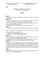 Đề học sinh giỏi môn sinh học lớp 9 tham khảo luyện thi  (11)