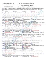 đề luyện thi hóa học cấp tốc, đề số  09