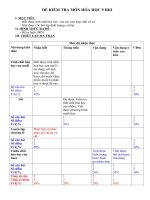 Kiểm tra Học kỳ I Hóa lớp 9