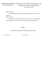 Đề thi học kỳ I lớp 10 THPT chuyên Thái Nguyên năm 2012 - 2013 môn Lịch sử (Có đáp án) _ Chương trình chuẩn