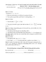 Đề Thi Chính Thức Môn Toán Giáo Dục Thường Xuyên Kỳ Thi Tốt Nghiệp Trung Học Phổ Thông Năm 2009