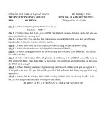 Đề thi học kỳ I lớp 11 THPT tỉnh An Giang năm 2012 - 2013 môn Hóa học