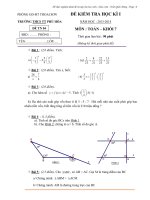 Đề kiểm tra học kỳ I THCS TT Phú Hòa năm 2013 - 2014 _Toán 7