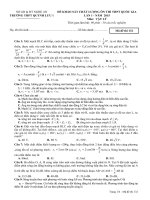Đề thi thử THPT Quốc gia môn Vật lý lần 1 năm 2015 trường THPT Quỳnh Lưu 1, Nghệ An