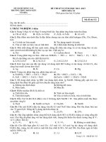 Đề thi Học kỳ II lớp 10 THPT tỉnh Đồng Nai năm 2012 - 2013_MÔN HÓA