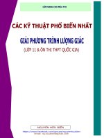 CÁC kĩ THUẬT GIẢI PHỔ BIẾN PT LƯỢNG GIÁC
