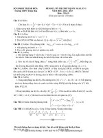 ĐỀ KSCL ÔN THI THPT QUỐC GIA LẦN 1 Trường THPT Thiệu Hóa NĂM HỌC 2014 - 2015