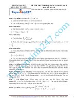 9 đề thi thử thpt quốc gia môn toán 2015