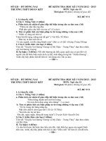 Đề thi Học kỳ I lớp 10 THPT tỉnh Đồng Nai năm 2012 - 2013_VĂN