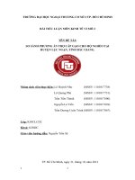 SO SÁNH PHƯƠNG ÁN TRỢ CẤP GẠO CHO HỘ NGHÈO TẠI HUYỆN LỤC NGẠN, TỈNH BẮC GIANG