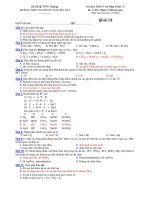 Đề kiểm tra 1 tiết hoá 10 nâng cao   THPT chuyên huỳnh mẫn đạt (kèm đáp án)