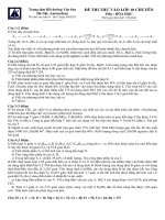 Đề thi thử vào lớp 10 môn Hóa học năm 2015 trường THPT Chuyên Hà Nội - Amsterdam