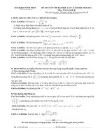 Đề thi thử đại học môn Toán năm 2014 tỉnh Vĩnh Phúc khối B