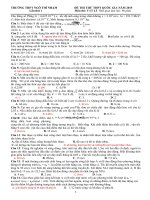 Đề thi thử Quốc gia lần 1 năm 2015 môn Vật Lý trường THPT Ngô Thì Nhậm