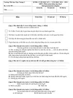 đề kiểm tra học kì 1 môn khoa học lớp 5