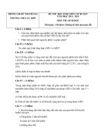 Đề thi và đáp án tham khảo môn sinh học lớp 9 bồi dưỡng 2015 (2)