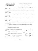 Đề thi cuối học kì 2 môn Vật lý lớp 7 năm học 2014-2015 Phòng GD-ĐT Cam Lộ, Quảng Trị i