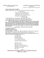 Đề thi thử Quốc gia lần 1 năm 2015 môn Ngữ Văn trường THPT Lạng Giang số 1, Bắc Giang