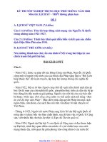 THI tốt NGHIỆP TRUNG học PHỔ THÔNG năm 2008 môn thi  LỊCH sử   THPT không phân ban