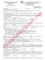 đề thi thử môn hóa tỉnh bắc giang 2015