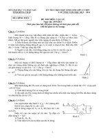 Đề thi học sinh giỏi lớp 12 THPT tỉnh Đồng Tháp năm 2013 - 2014 môn Vật lý