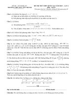 Đề thi thử Quốc gia lần 2 năm 2015 môn Toán trường THPT Bắc Yên Thành, Nghệ An