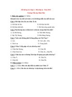 Đề kiểm tra học kì 2 môn Địa lý lớp 5 năm 2014 trường tiểu học Bình Phú, Quảng Ngãi