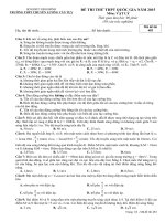 Đề thi thử Quốc gia môn Vật lý lần 2 năm 2015 trường THPT Chuyên Lương Văn Tụy, Ninh Bình _ Mã đề 483