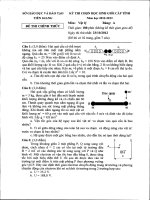 Đề thi học sinh giỏi lớp 12 THPT tỉnh Tiền Giang năm 2012 - 2013 bảng A môn vật lý