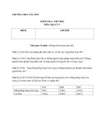 Đề kiểm tra 1 tiết kì 2 địa 9 – THCS tây sơn(kèm đáp án)