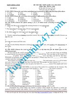 đề thi thử thpt quốc gia môn tiếng anh trường hồng lĩnh hà tĩnh năm 2015