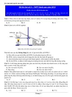 Đề thi thử số 2 THPT Quốc gia môn Hóa năm 2015